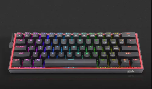 Redragon Fizz Pro black, wired&2.4G&BT Mechanical Keyboard, RGB, brown switch Black HU