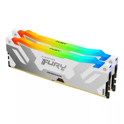 Kingston 32GB DDR5 6400MHz Kit(2x16GB) Fury Renegade RGB White/Silver