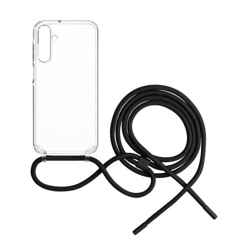 FIXED Pure Neck nyakba akasztahtó TPU gél tok  Samsung Galaxy A15/A15 5G fekete FIXPUN-1259-BK