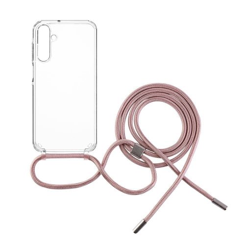 FIXED Pure Neck nyakba akasztahtó TPU gél tok  Samsung Galaxy A15/A15 5G Pink FIXPUN-1259-PI