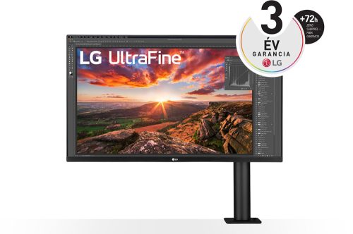 LG 32" 32UN880P-B UHD 4K Ergo IPS monitor USB Type-C™ technológiával