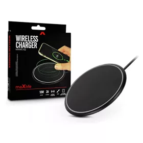   MAXLIFE QI UNIVERZÁLIS VEZETÉK NÉLKÜLI TÖLTŐ ÁLLOMÁS - 5V/2A - 10 W, FEKETE