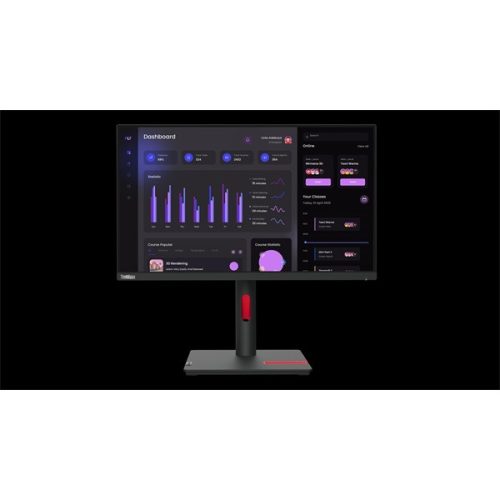 LENOVO Monitor - ThinkVision T24i-30; 23,8" FHD 1920x1080 IPS, 60 Hz, 16:9, 1000:1, 250cd/m2, 4ms, D-Sub, HDMI, DP