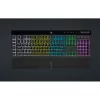 CORSAIR Vezetékes Billentyűzet Gaming, K55 RGB PRO, 6 programozható billentyű, Cseppálló, Csuklótámasz, US, fekete