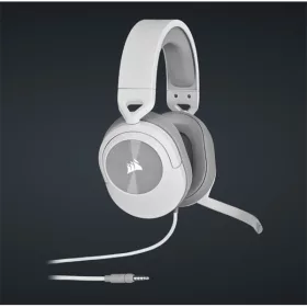   CORSAIR Vezetékes Headset, HS55 Gaming, Ultrakönnyű, Jack dugós, fehér