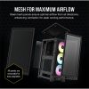 CORSAIR Ház Mini-ITX 2000D RGB AIRFLOW, SFX Tápegység nélkül, fekete