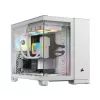 CORSAIR Ház Micro-ATX iCUE LINK 2500X RGB, Tápegység nélkül, Edzett Üveg, fehér