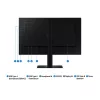 SAMSUNG IPS 100Hz monitor 32" S60D, 2560x1440, 16:9, 350cd/m2, 5ms, HDMI/DisplayPort/3xUSB, Pivot
