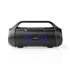   Nedis SPBB310BK akkumulátoros party boombox, 120W, Bluetooth, 10 m hatótávolság, USB, microSD , 6 óra vez nélkül
