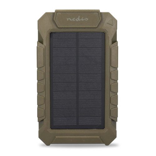 Nedis WCPBK80GN 8000mAh külső akku (powerbank) beépített napelem panellal, ideális vadkamerákhoz, 5V, 6V, 12V, IPX56