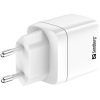 SANDBERG Hálózati töltő, 2 in 1 Charger 1x USB C 1x USB 35W