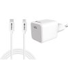 SANDBERG Hálózati töltő, USB-C AC Charger 20W + Lightning 1m