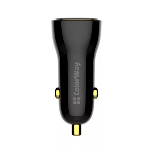 COLORWAY Autós töltő, CW-CHA046PD-BK Power Delivery Port PPS USB (USB-A + USB-C) (60 W) Fekete