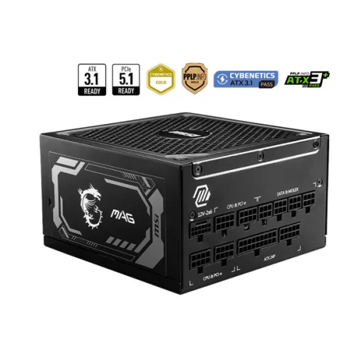 MSI Tápegység 1000W 80+ Gold moduláris, Gen 5.0