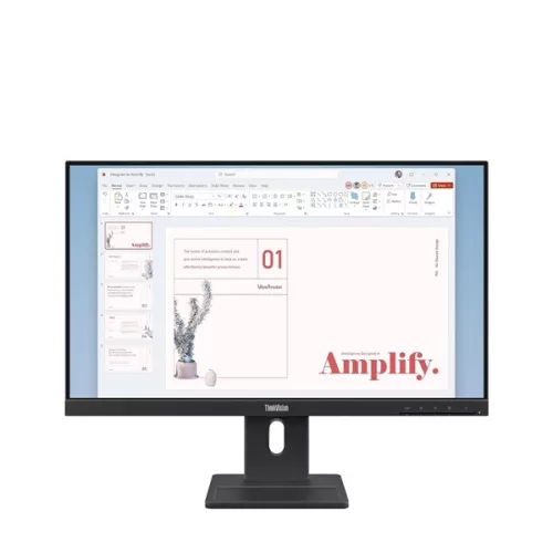 LENOVO Monitor - ThinkVision E24-40; 23,8" FHD 1920x1080 IPS, 16:9, 4ms, 100Hz, 1300:1, 250cd/m2, HDMI, DP, VGA, Pivot