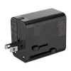 NEWELL GAN gyorstöltő adapter utazáshoz, 65W, AC aljzat, 1 db USB-A port 2 db USB-C port, kivehető dugók