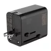 NEWELL GAN gyorstöltő adapter utazáshoz, 65W, AC aljzat, 1 db USB-A port 2 db USB-C port, kivehető dugók