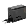 NEWELL GAN gyorstöltő adapter utazáshoz, 65W, AC aljzat, 1 db USB-A port 2 db USB-C port, kivehető dugók