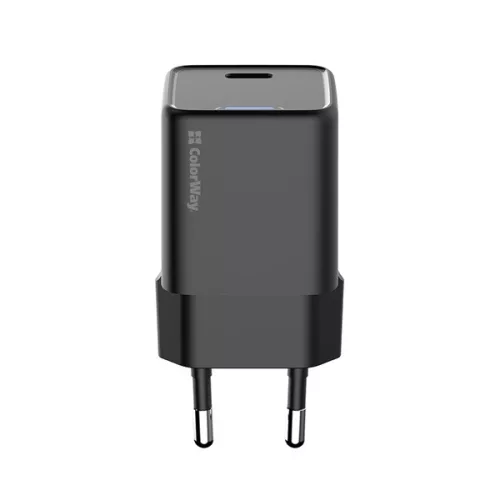 COLORWAY AC töltő GaN Mini CW-CHS052PD-BK 25W PD port PPS USB-C fekete