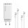 COLORWAY AC töltő GaN Mini CW-CHS058PDCL-WT 65W PD port PPS USB (USB-2C1A) kábel Type-C és Lightning