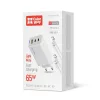 COLORWAY AC töltő GaN Mini CW-CHS058PDCL-WT 65W PD port PPS USB (USB-2C1A) kábel Type-C és Lightning