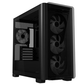 ASUS Ház A23 Plus, Tápegység nélkül, Fekete, Üvegfalú