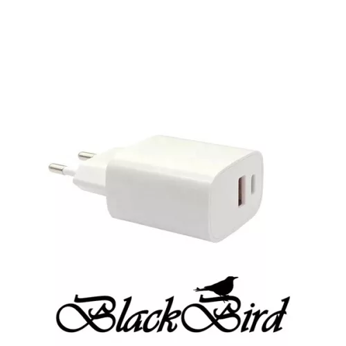 BLACKBIRD Hálózati Adapter T131 25W, Fehér