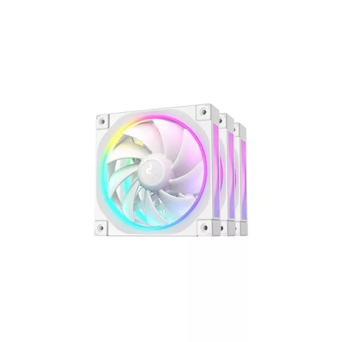 DEEPCOOL Rendszerhűtő Ventilátor FL12 3IN1, ARGB, 12cm, fehér (3 darab/csomag)