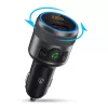 Nedis CATR3024BK FM transmitter, Bluetooth, PD 18 W / PD 24 W, Gyorstöltés, Basszuskiemelés, Google Asszisztens / Siri