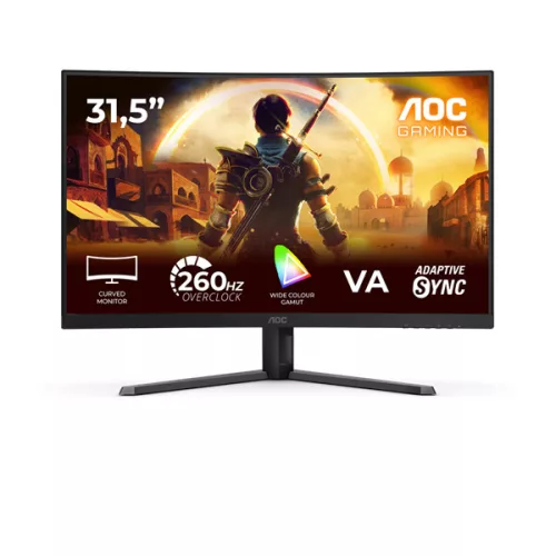 AOC Ívelt VA Gaming 260 Hz monitor 31,5" C32G42ZE 1920x1080, 16:9, 300cd/m2, 4ms, HDMI/DisplayPort, áll.mag.
