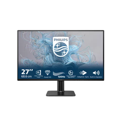 Philips IPS monitor 27" 27E2N2500, 2560x1440, 16:9, 300cd/m2, 4ms, VGA/DisplayPort/HDMI, 120 Hz , hangszóró
