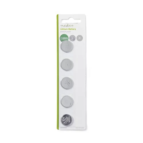 Nedis BALCR20255BL 3V lítium gombelem CR2025, 5db/csomag