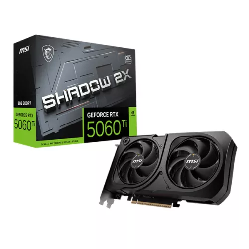 MSI Videokártya PCI-Ex16x nVIDIA RTX 5060 Ti SHADOW 2X PLUS 8GB DDR7 OC BULK