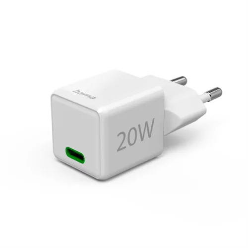 HAMA 201980, SUPER MINI UNIV. HÁLÓZATI USB TYPE-C TÖLTŐ "PD,QC", FEH. 20W