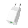 COLORWAY AC töltő adapter, CW-CHS062PD-WT GaN Mini 20W PD Port PPS USB (Type-C PD + USB QC4.0)