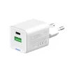 COLORWAY AC töltő adapter, CW-CHS062PD-WT GaN Mini 20W PD Port PPS USB (Type-C PD + USB QC4.0)