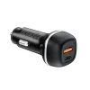 COLORWAY Autós töltő, CW-CHA067PD-BK, 2xUSB (Type-C PD45W + USB QC3.0 18W) (63W), fekete