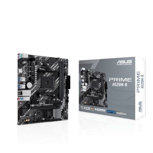 Asus Alaplap - AMD PRIME A520M-R AM4 (A520, 2xDDR4 5100MHz, 1xGBE LAN, 1xM.2, 4xSATA3, HDMI)