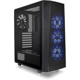   Thermaltake Versa J24 Tempered Glass RGB Edition táp nélküli ablakos Mid Tower számítógépház fekete