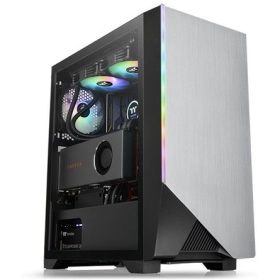  Thermaltake H550 TG ARGB táp nélküli ablakos MT Mini Tower számítógépház fekete