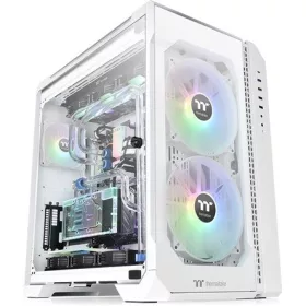   Thermaltake View 51 Tempered Glass Snow ARGB Edition táp nélküli ablakos Full Tower számítógépház fehér