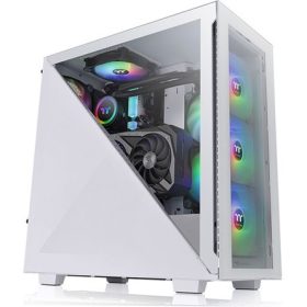   Thermaltake Divider 300 TG Snow ARGB táp nélküli ablakos Mid Tower számítógépház fehér