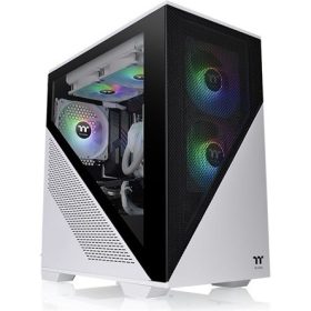   Thermaltake Divider 170 TG Snow táp nélküli ablakos MT Mini Tower számítógépház fehér-fekete