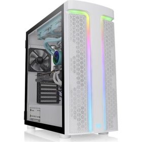   Thermaltake H590 TG ARGB Snow táp nélküli ablakos Mid Tower számítógépház fehér