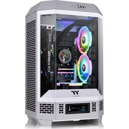 Thermaltake The Tower 300 Limestone táp nélküli ablakos MT Mini Tower számítógépház szürke