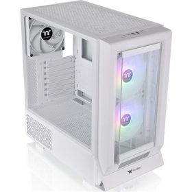   Thermaltake Ceres 350 MX Snow White táp nélküli ablakos Mid Tower számítógépház fehér