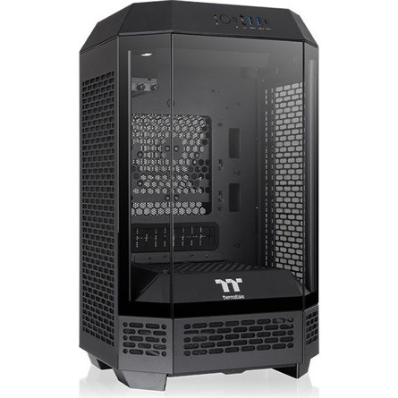 Thermaltake The Tower 250 Black táp nélküli ablakos Mini-ITX számítógépház fekete