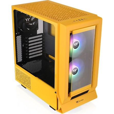 Thermaltake Ceres 350 MX Bumblebee táp nélküli ablakos Mid Tower számítógépház sárga