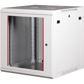   Lande PROlineB 600x600 lapraszerelt 12U 19" fali rack szekrény szürke