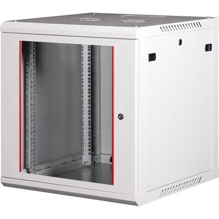 Lande PROlineB 600x600 lapraszerelt 12U 19" fali rack szekrény szürke